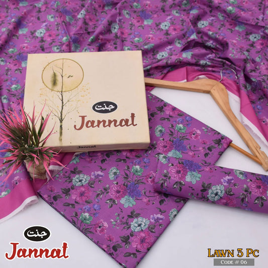 3 PC LAWN BY JANNAT