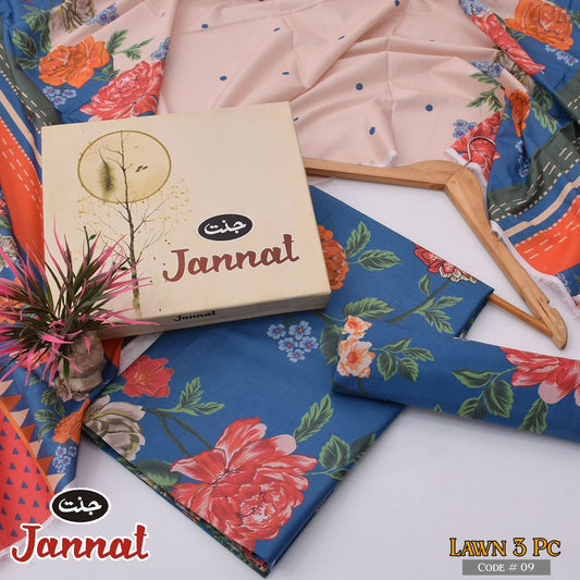 3 PC LAWN BY JANNAT